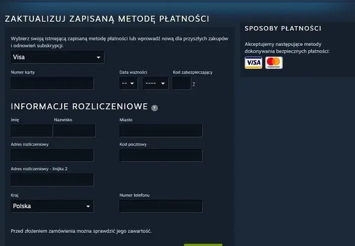 Adres rozliczeniowy Steam - wszystko co musisz wiedzieć o płatnościach