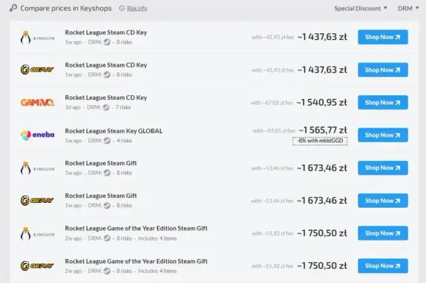Ile kosztuje Rocket League na Steam - aktualne ceny i promocje w sklepie